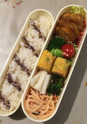 お弁当に！カニカマとねぎの中華風卵焼き-レシピのメイン写真