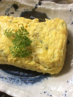 三つ葉とじゃこのだし巻き卵-レシピのメイン写真