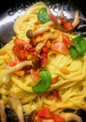 そら豆カルボナーラ-レシピのメイン写真