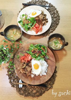 豚肉としめじのおろし炒めdeワンプレート-レシピのメイン写真