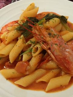 海老と小松菜のトマトクリームペンネ-レシピのメイン写真