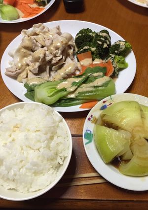 蒸し野菜と冷しゃぶ-レシピのメイン写真