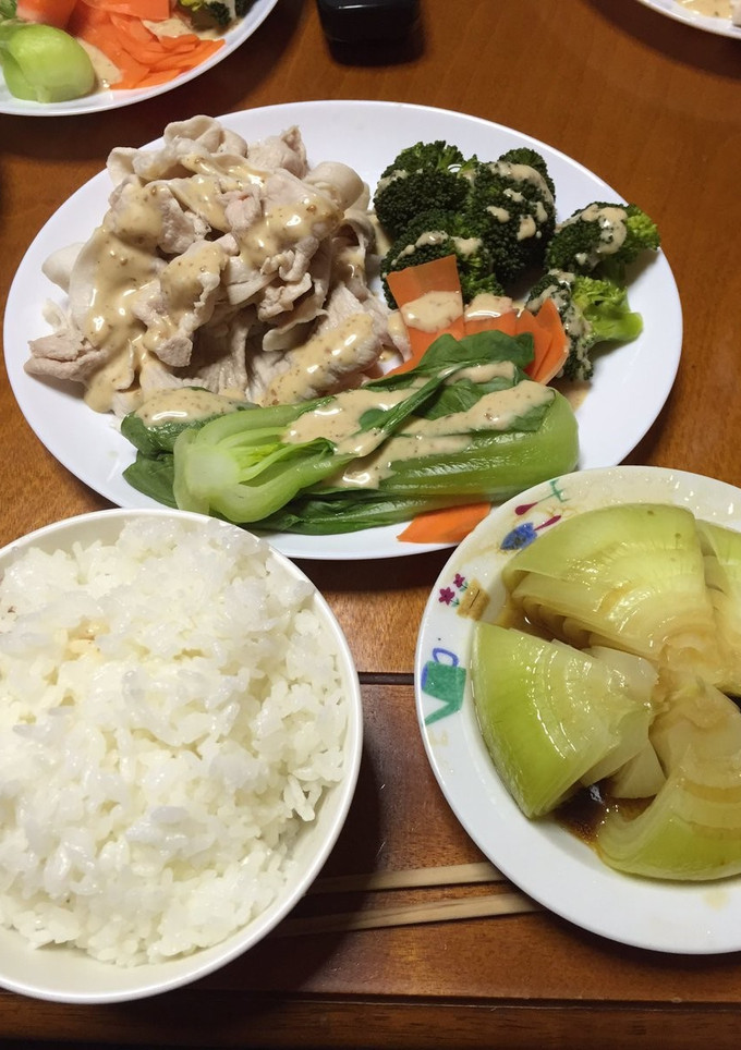 蒸し野菜と冷しゃぶ-レシピのメイン写真
