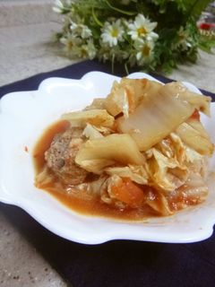 白菜と肉団子のトマト煮-レシピのメイン写真