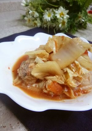 白菜と肉団子のトマト煮-レシピのメイン写真
