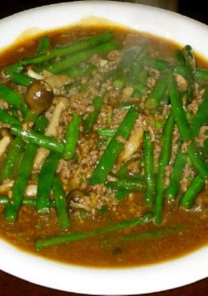 乾焼四季豆｜インゲンと牛ひき肉の炒め煮-レシピのメイン写真