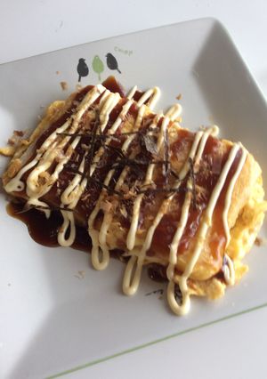 お餅で簡単お好み焼き 卵ver.-レシピのメイン写真