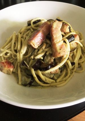 残り物で！簡単時短！ジェノベーゼうどん-レシピのメイン写真