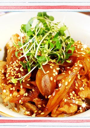 簡単1人ランチに♡豚の生姜焼き丼-レシピのメイン写真