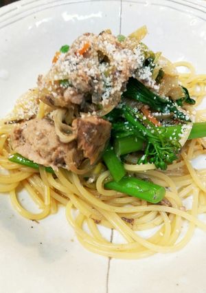 サバ缶で簡単すぎ　パスタ-レシピのメイン写真