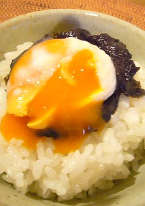 幸せご飯♪手作り海苔佃煮の半熟卵乗せ♪-レシピのメイン写真