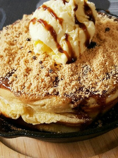 スキレット鍋でふわふわ和風パンケーキ♪-レシピのメイン写真