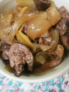 玉ねぎトロトロ!鶏肝の煮物-レシピのメイン写真