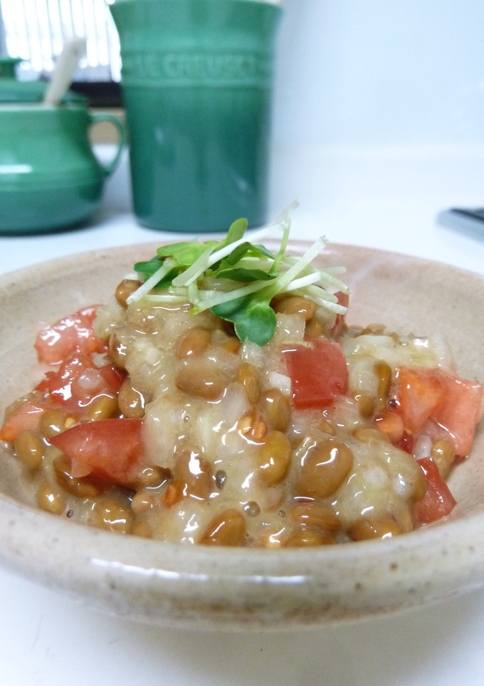 トマトと玉ねぎの納豆和え-レシピのメイン写真