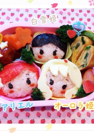 キャラ弁♡ディズニーツムツム♡プリンセス-レシピのメイン写真