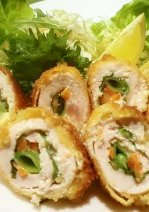 ♪ささみの辛マヨチーズ野菜巻フライ-レシピのメイン写真