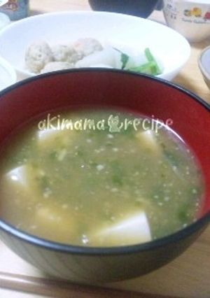 LPSで免疫UP♪めかぶと豆腐のお味噌汁-レシピのメイン写真