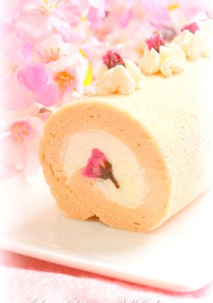 ✿桜のシフォンロール✿-レシピのメイン写真