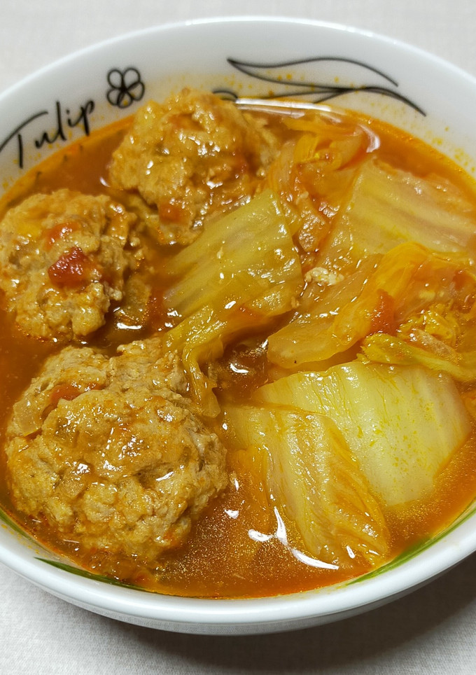 旨味しみしみ、肉団子と白菜のトマト煮-レシピのメイン写真