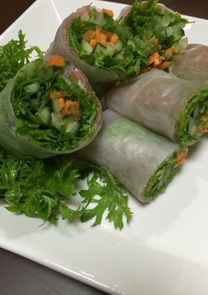 食べやすい！わさび菜の生春巻き-レシピのメイン写真