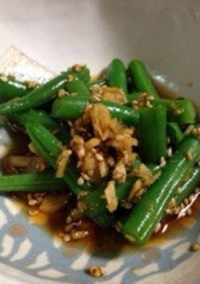 酢生姜 de いんげんの胡麻和え-レシピのメイン写真