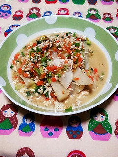蕪と鶏挽肉のゴマ豆乳煮込み-レシピのメイン写真