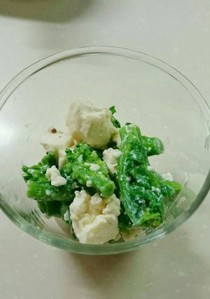 簡単♪菜の花と豆腐のサラダ(洋風白あえ)-レシピのメイン写真