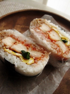 カツのおにぎらず(海苔節約できます)-レシピのメイン写真