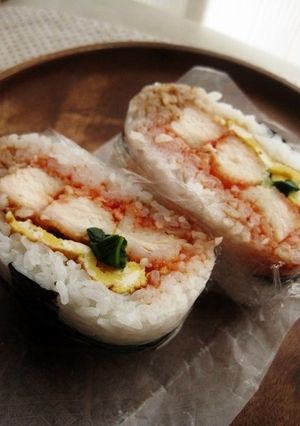 カツのおにぎらず（海苔節約できます）-レシピのメイン写真