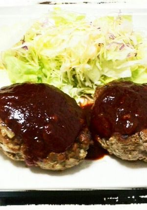 パン粉なし！生玉ねぎ入りのハンバーグ-レシピのメイン写真