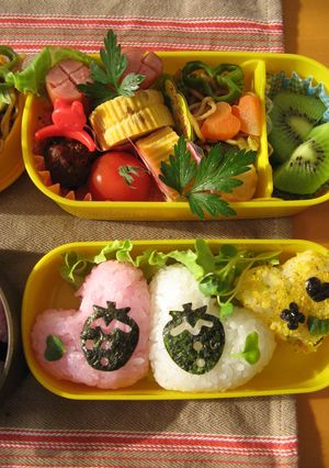 ハートのおにぎり弁当☆小学生の遠足-レシピのメイン写真