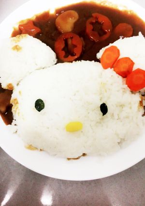 ハローキティカレー-レシピのメイン写真