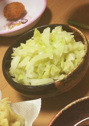 キャベツの昆布茶あえ{梅昆布茶可}-レシピのメイン写真