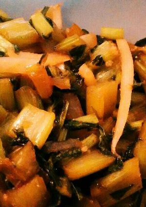 捨てないで!大根葉皮のガリマヨ麺つゆ炒!-レシピのメイン写真