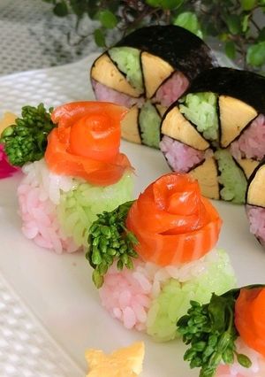 春色の花てまり寿司＊ひな祭りやお花見に-レシピのメイン写真