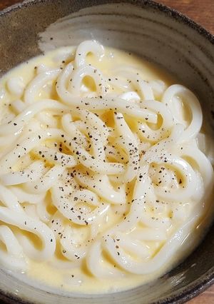 カルボナーラうどん-レシピのメイン写真