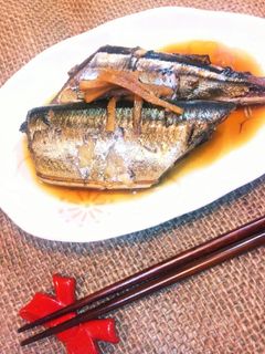 番茶で煮る骨まで食べれる♥サンマの煮付け-レシピのメイン写真