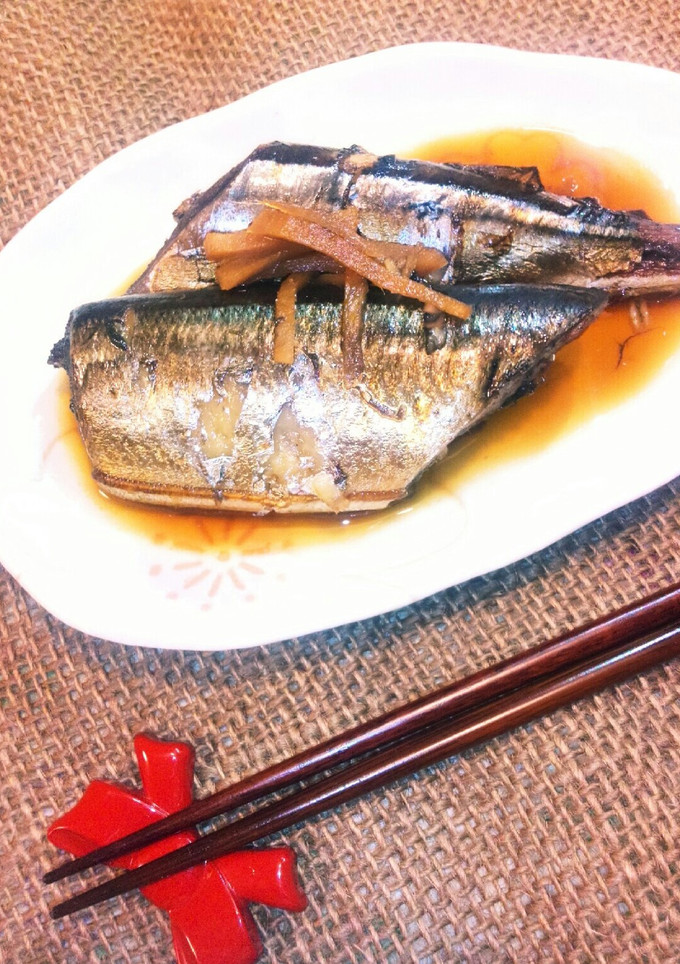 番茶で煮る骨まで食べれる♥サンマの煮付け-レシピのメイン写真