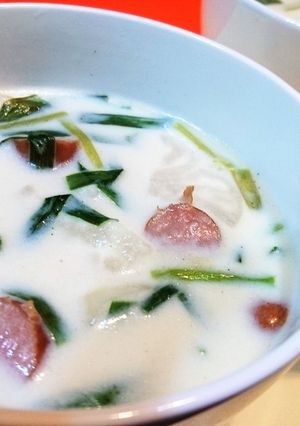 牛乳嫌いでも【カブとニラのミルクスープ】-レシピのメイン写真