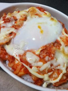 とろ~りたまご♪キムチ&チーズのせ丼-レシピのメイン写真
