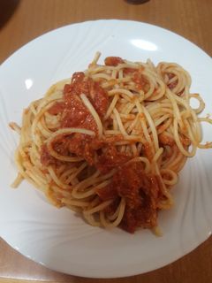 ツナのトマトソーススパゲティー-レシピのメイン写真
