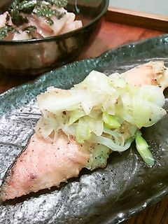 鮭のネギ酒蒸し-レシピのメイン写真