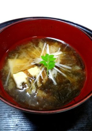 生海苔と筍で春の味噌汁-レシピのメイン写真