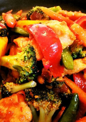 鶏と野菜のチリソース炒め-レシピのメイン写真