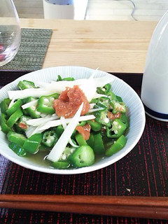 オクラと山独活の梅酢和え-レシピのメイン写真