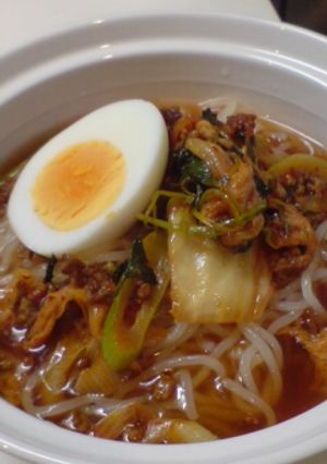 豚挽き肉キムチを使った冷麺♪-レシピのメイン写真