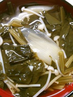 朝食♪ほうれん草と長ネギえのきのお吸い物-レシピのメイン写真