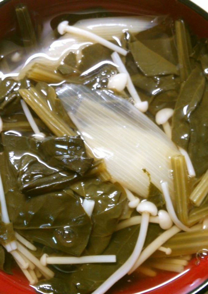 朝食♪ほうれん草と長ネギえのきのお吸い物-レシピのメイン写真