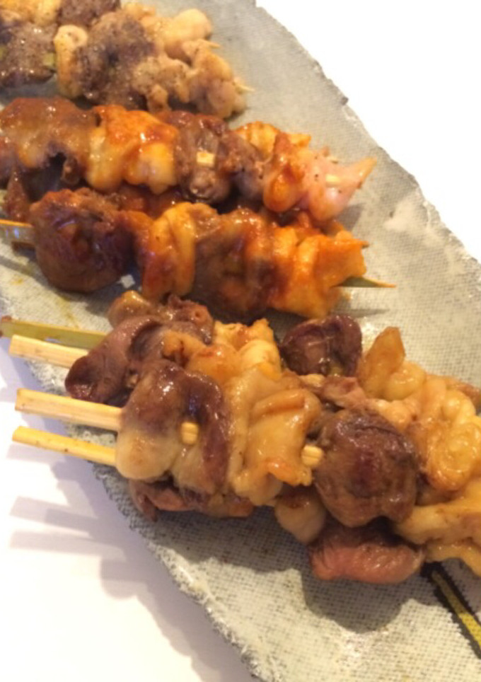 ビールのお供に♡鶏ハツと鶏皮のMIX串-レシピのメイン写真