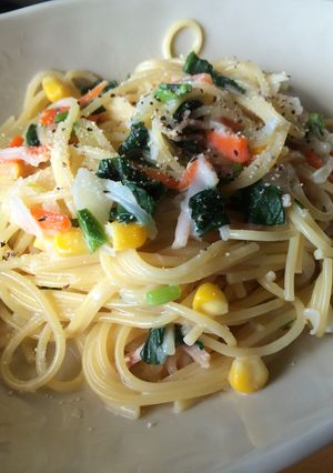 幼児とランチ☆お鍋一つでクリームパスタ-レシピのメイン写真